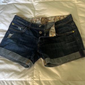 EUC Rich and Skinny denim shorts w cuffs, slightly distressed